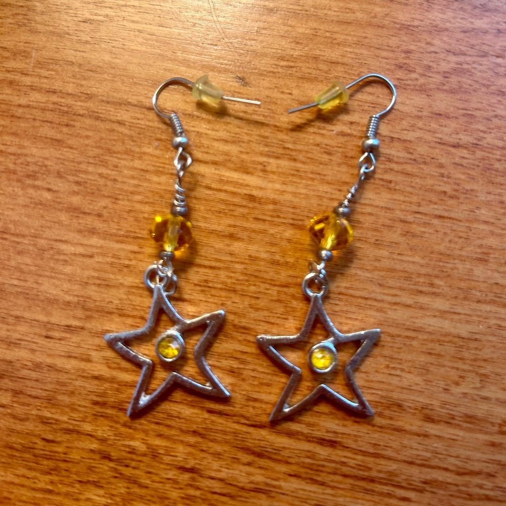 Yellow Star Earrings